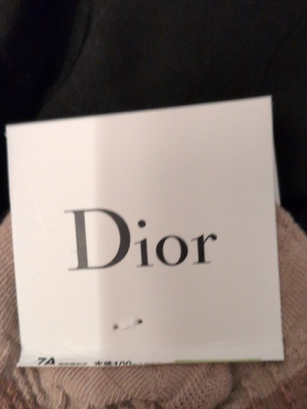 Dior Tan Crew Socks with Dark Brown Stripes - Picture 4 of 9